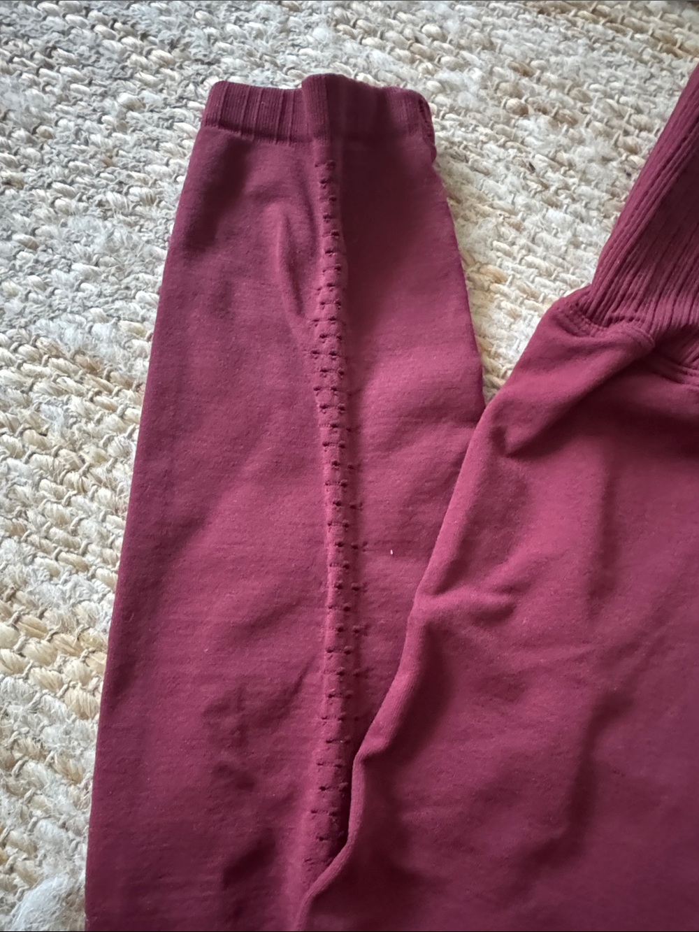 FP Movement by Free People Burgundy Ribbed High-Waist Leggings & Sports Bra Set - Picture 3 of 6